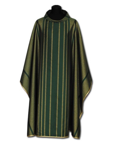Casulla Estampada Tipo Damasco Rayado...