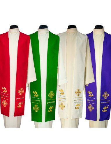 Paraguas Liturgico Bordado Palio Mango De Madera