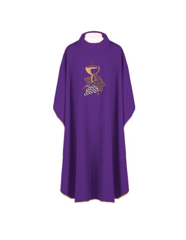 Casulla Bordada Caliz Con Hojas De...