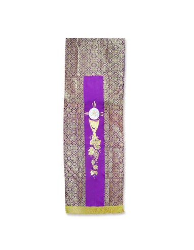 Cubre Ambon Estampado Caliz Grande Forma Jhs Y Hojas Parra Morado