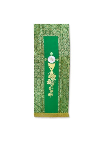 Cubre Ambon Estampado Caliz Grande Forma Jhs Y Hojas Parra Verde