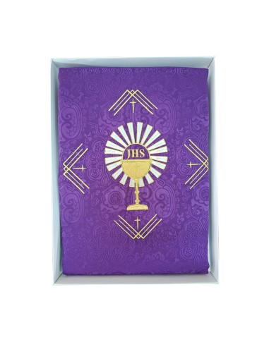 Casulla Adamascada Bordada Caliz Con...