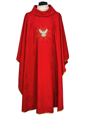 Casulla Adamascada Bordada Espiritu...