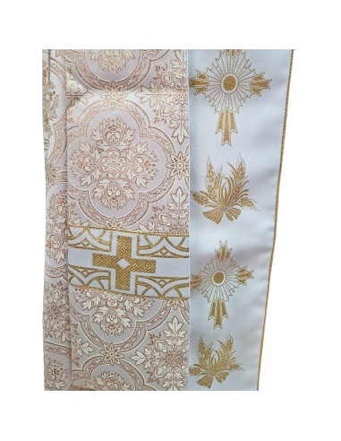 Mantel Altar Bordado 300x165cm JHS con adornos TVA 01 florales dorados