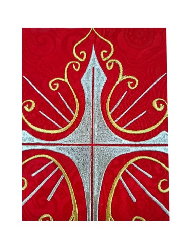 Casulla Adamascada Bordada Cruz...