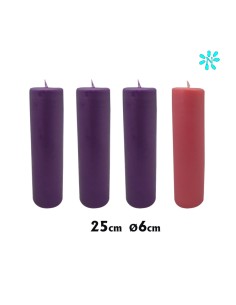 Vela Adviento 60x25 3...