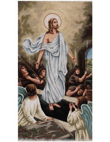 Cubre Ambon Tejido Resurrecion De Jesus Con Angeles