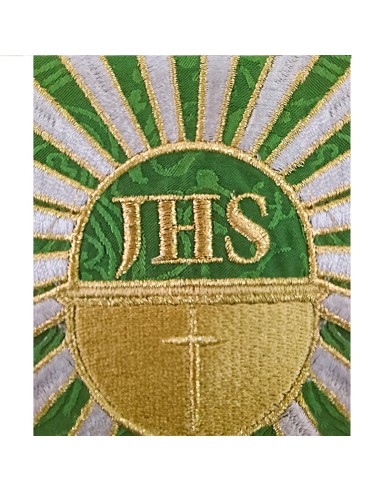 Casulla Adamascada Bordada Caliz Con...