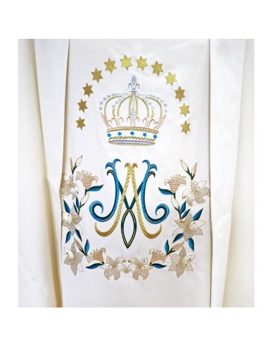 Casulla Bordada Mariana Corona Con...