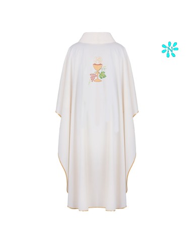 Casulla Bordada Caliz Con Hojas De...