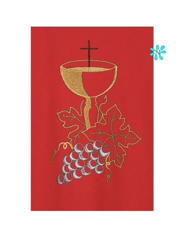 Casulla Bordada Caliz Con Hojas De...