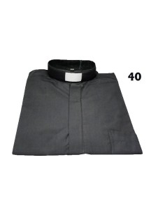 Camisa Sacerdote Gris...