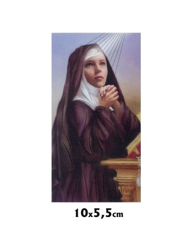 Estampa Mini M-70 Virgen De Fatima Con Corazon 4. 4x6cm