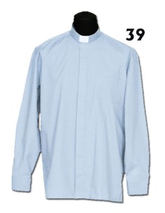 Camisa Sacerdote Celeste Ml...