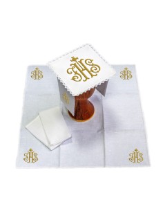 Juego De Altar Lino Bordado...