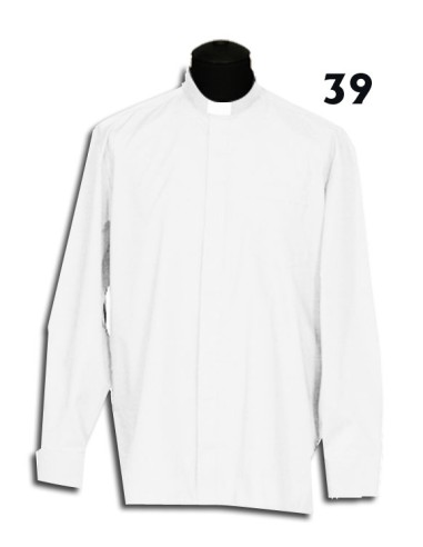 Camisa Sacerdote Blanca Ml Talla 39