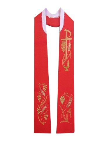 Estola Bordada Ancha Pax Uvas Y...