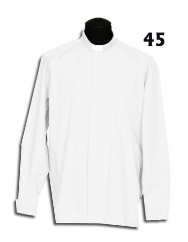 Camisa Sacerdote Blanca Ml Talla 45
