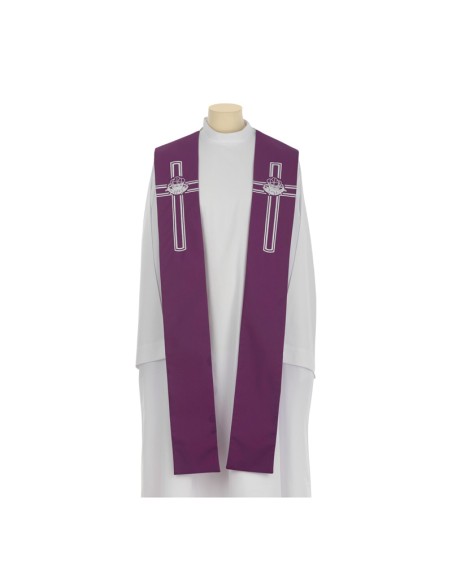 Conjunto 4 Estolas Cruz Con Cesta Con Panes Y Pez En El Centro