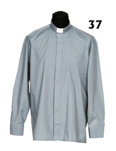 Camisa Sacerdote Gris Claro...