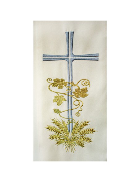Conjunto 4 Estolas Cruz Con Hojas De Parra Y Espigas En La Base