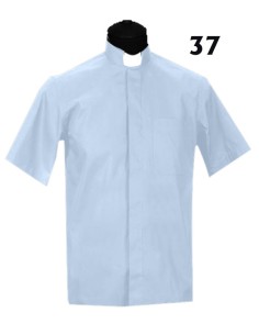 Camisa Sacerdote Celeste Mc...