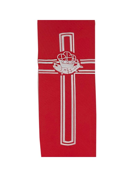 Conjunto 4 Estolas Cruz Con Cesta Con Panes Y Pez En El Centro