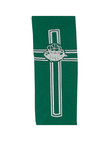 Conjunto 4 Estolas Cruz Con Cesta Con Panes Y Pez En El Centro