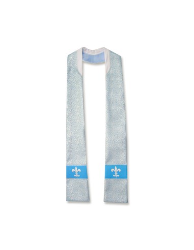 Estola Azul Mariana Estampada Flor De...