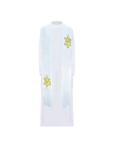 Estola Bordada Jhs Con Cruz Larga A...