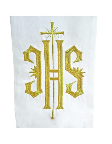 Estola Bordada Jhs Con Cruz Larga A...