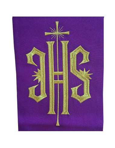 Estola Bordada Jhs Con Cruz Larga A...