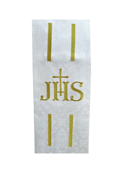 Conjunto 4 Estolas Bordadas Jhs Con Lineas Paralelas Tela Adamascada