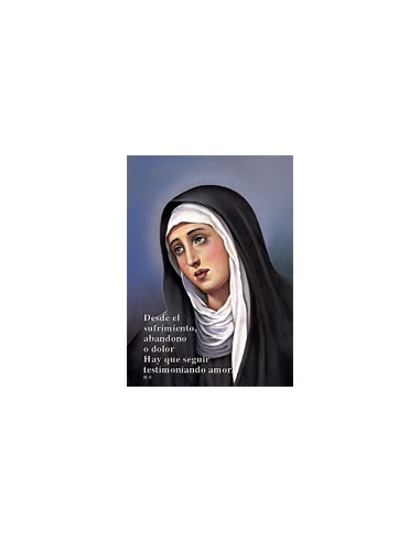 Estampa Con Oracion S-42/1 Virgen De La Esperanza Macarena 7x11cm