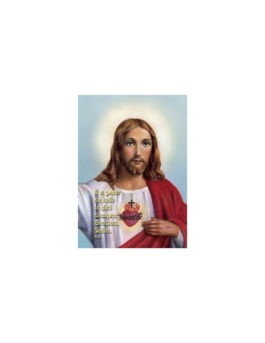 Estampa Con Oracion S-128/1 Corazon Jesus Busto