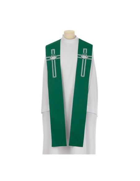 Conjunto 4 Estolas Cruz Con Cesta Con Panes Y Pez En El Centro