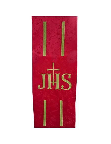 Conjunto 4 Estolas Bordadas Jhs Con Lineas Paralelas Tela Adamascada
