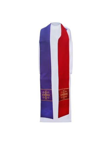 Estola Reversible Morada -Roja...