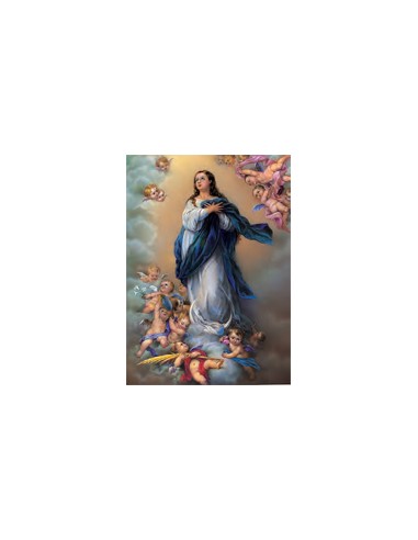 Estampa Con Oracion S-1053/1 Inmaculada Murillo 7x11cm Magnificat