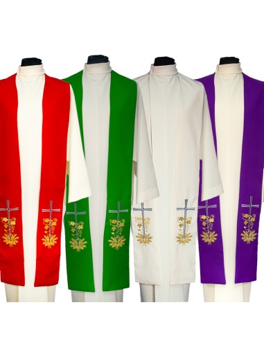 Conjunto 4 Estolas Cruz Con Hojas De...