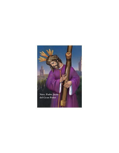 Estampa Con Oracion S-17/1 Jesus Del Gran Poder 7x11cm