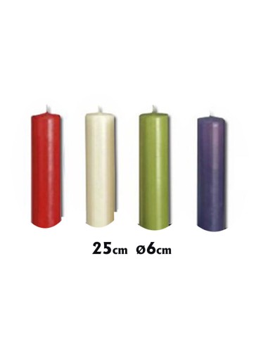 Vela Adviento 60x25 4 Colores Liturgicos precio por unidad