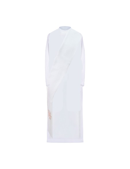 Estola Diaconal Cruz Griega Sencilla Blanca