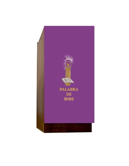 Cubre Ambon Bordado Vela Con Libro Y Texto Palabra De Dios Kzs/694 Morado