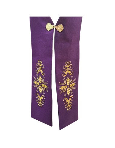 Estola Diaconal Morada Bordada Jhs