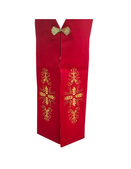 Estola Diaconal Roja Bordada Jhs