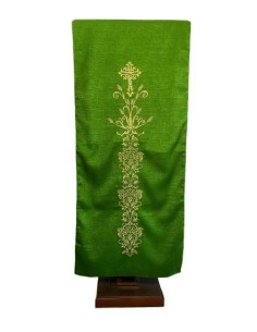 Juego De Altar Lino Bordado...