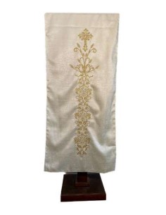 Juego De Altar Lino Bordado...