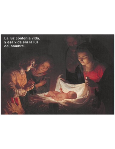 Postal Navidad 369 Jesus Luciernaga La Luz Contenia Vida.