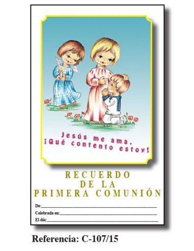 Lamina Primera Comunion 21. 5 X 34cm La Sezzzzzal De La Cruz C-107/15